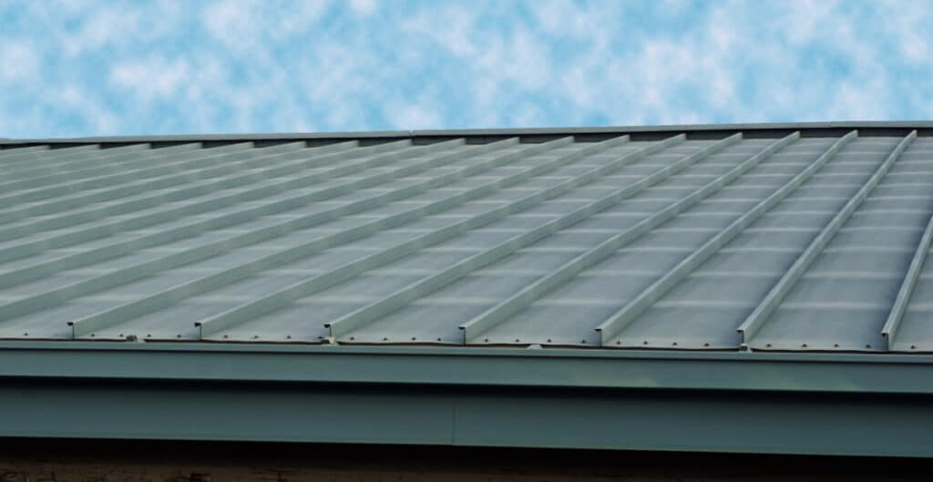 A standing seam metal roof