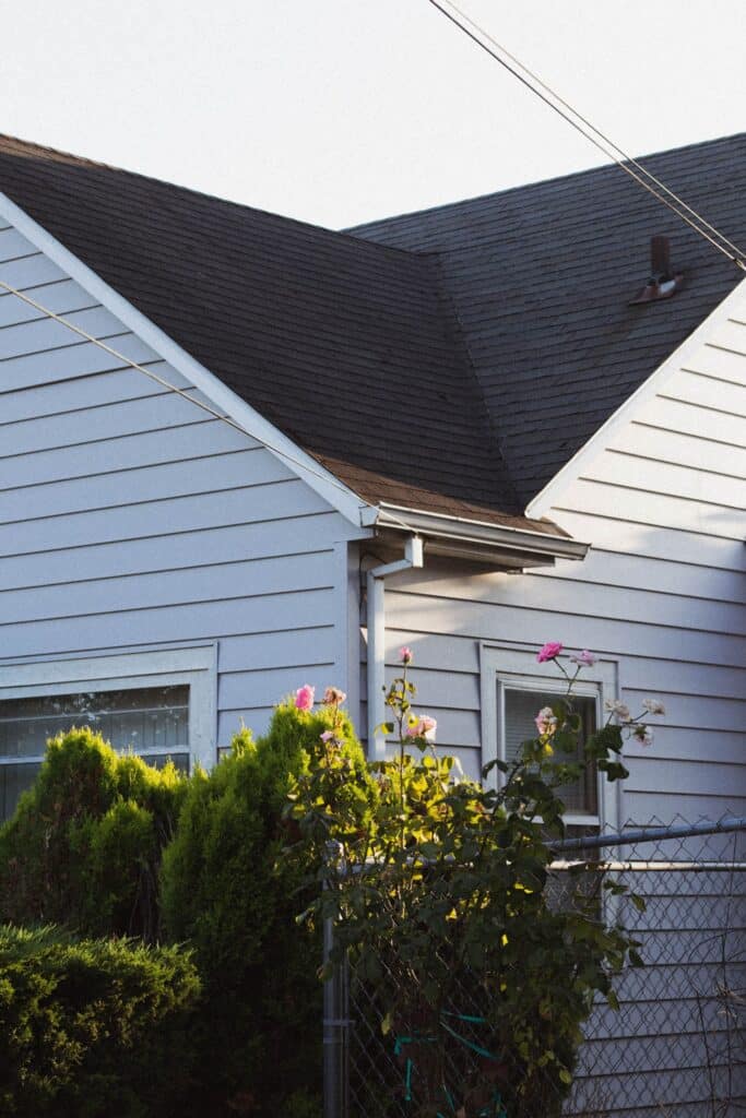 A shingle roof